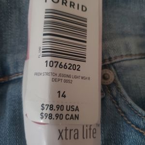 Torrid jeggins size 14 new with tags on